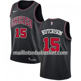 Maillot Homme Chicago Bulls Chandler Hutchison 15 Nike Noir Swingman
